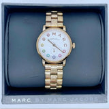 Marc Jacobs Baker White Dial Gold Steel Strap Watch for Women - MBM3440 Authentic Buy Shop Now