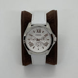 Fossil Cecile White Dial White Leather Strap Watch for Women - AM4484 Authentic Buy Shop Now