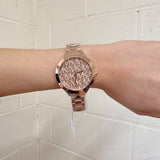 Michael Kors Slim Runway Rose Gold Dial Rose Gold Steel Strap Watch for Women - MK4658 Authentic Buy Shop Now
