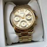 Guess Mini Sunrise Quartz Gold Dial Gold Steel Strap Watch For Women - W0448L2 Authentic Buy Shop Now