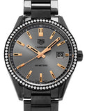 Tag Heuer Carrera Quartz Diamonds Black Dial Black Steel Strap Watch for Women - WAR1115.BA0602 Authentic Buy Shop Now