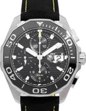 Tag Heuer Aquaracer Automatic Chronograph Black Dial Black Nylon Strap Watch for Men - CAY211A.FC6361 Authentic Buy Shop Now