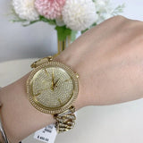 Michael Kors Catelyn Crystals Gold Dial Gold Steel Strap Watch For Women - MK4674 Authentic Buy Shop Now