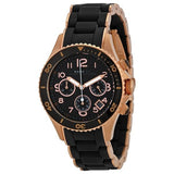 Marc Jacobs Rock Chronograph Black Dial Black Silicone Strap Watch for Women - MBM2553 Authentic Buy Shop Now