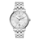 Tissot T Classic Carson Premium Powermatic 80 White Dial Silver Steel Strap Watch For Men - T122.407.11.031.00 Authentic Buy Shop Now
