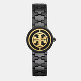 Tory Burch Reva Black Dial Black Steel Strap Watch for Women - TBW4038 Authentic Buy Shop Now