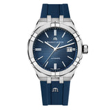 Maurice Lacroix Aikon Automatic Date Blue Dial Blue Silicone Strap Watch For Men - AI6008-SS000-430-4 Authentic Buy Shop Now