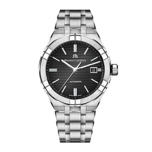 Maurice Lacroix Aikon Automatic Black Dial Silver Steel Strap Watch For Men - AI6008-SS002-330-1 Authentic Buy Shop Now