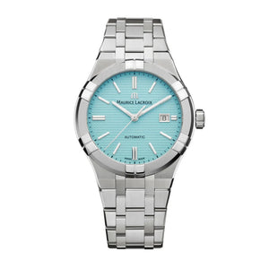 Maurice Lacroix Aikon Automatic Sky Blue Dial Silver Steel Strap Watch For Men - AI6008-SS00F-431-C Authentic Buy Shop Now