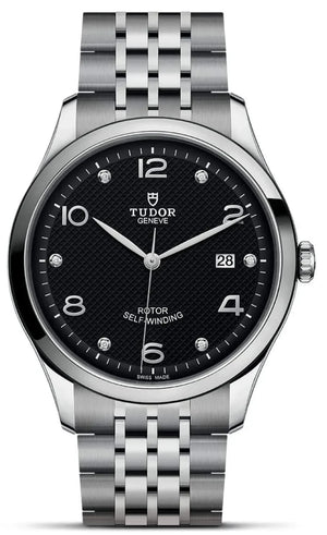 Tudor 1926 Automatic Diamonds Black Dial Silver Steel Strap Watch for Men - M91650-0004 Authentic Buy Shop Now