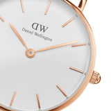 Daniel Wellington Classic Dover White Dial White Nylon Strap Watch For Women - DW00100309 Authentic Buy Shop Now