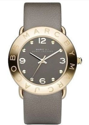 Marc Jacobs Amy Grey Dial Grey Leather Strap Watch for Women - MBM1153 Authentic Buy Shop Now