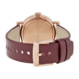 Marc Jacobs Baker Maroon Dial Maroon Leather Strap Watch for Women - MBM1271 Authentic Buy Shop Now