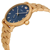 Marc Jacobs Baker Blue Dial Rose Gold Steel Strap Watch for Women - MBM3330 Authentic Buy Shop Now
