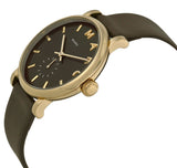 Marc Jacobs Baker Olive Green Dial Olive Green Leather Strap Watch for Women - MBM1328 Authentic Buy Shop Now