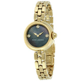 Marc Jacobs Courtney Mother of Pearl Black Dial Gold Steel Strap Watch for Women - MJ3460 Authentic Buy Shop Now