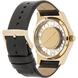 Marc Jacobs Henry Skeleton Black Dial Black Leather Strap Watch for Women - MBM1246 Authentic Buy Shop Now
