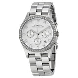 Marc Jacobs Henry Chronograph Silver Dial Silver Steel Strap Watch for Women - MBM3104 Authentic Buy Shop Now