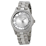Marc Jacobs Henry Transparent Silver Dial Silver Steel Strap Watch for Women - MBM3337 Authentic Buy Shop Now