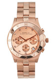 Marc Jacobs Blade Chronograph Rose Gold Dial Rose Gold Steel Strap Watch for Women - MBM3102 Authentic Buy Shop Now