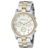 Marc Jacobs Henry Chronograph Silver Dial Two Tone Steel Strap Watch for Women - MBM3197 Authentic Buy Shop Now