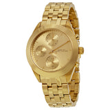 Marc Jacobs Peeker Chronograph Gold Dial Gold Steel Strap Watch for Women - MBM3393 Authentic Buy Shop Now