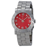 Marc Jacobs Amy Red Dial Silver Steel Strap Watch for Women - MBM3302 Authentic Buy Shop Now