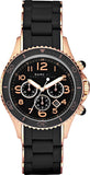 Marc Jacobs Rock Chronograph Black Dial Black Silicone Strap Watch for Women - MBM2553 Authentic Buy Shop Now