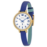 Marc Jacobs Sally White Dial Blue Leather Strap Watch for Women - MBM1354 Authentic Buy Shop Now
