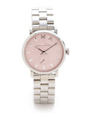 Marc Jacobs Baker Pink Dial Silver Steel Strap Watch for Women - MBM3280 Authentic Buy Shop Now