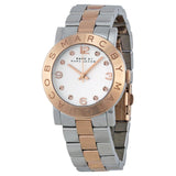 Marc Jacobs Amy Silver Dial Two Tone Steel Strap Watch for Women - MBM3194 Authentic Buy Shop Now
