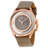 Marc Jacobs Tether Grey Dial Grey Leather Strap Watch for Women - MBM1375 Authentic Buy Shop Now