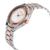 Marc Jacobs Tether Transparent White Dial Two Tone Steel Strap Watch for Women - MBM3436 Authentic Buy Shop Now