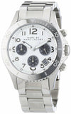 Marc Jacobs Marc Chronograph Silver Dial Silver Steel Strap Watch for Men - MBM3155 Authentic Buy Shop Now