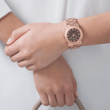 Marc Jacobs Amy Brown Dial Rose Gold Steel Strap Watch for Women - MBM3167 Authentic Buy Shop Now