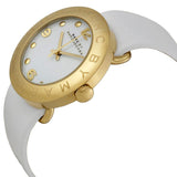 Marc Jacobs Amy White Dial White Leather Strap Watch for Women - MBM1150 Authentic Buy Shop Now