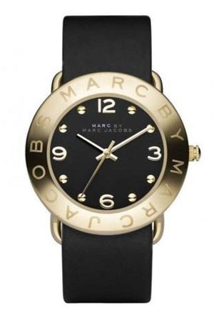 Marc Jacobs Amy Black Dial Black Leather Strap Watch for Women - MBM1154 Authentic Buy Shop Now