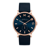 Marc Jacobs Baker Navy Blue Dial Navy Blue Leather Strap Watch for Women - MBM1329 Authentic Buy Shop Now