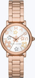 Marc Jacobs Classic White Dial Rose Gold Steel Strap Watch for Women - MJ3582 Authentic Buy Shop Now