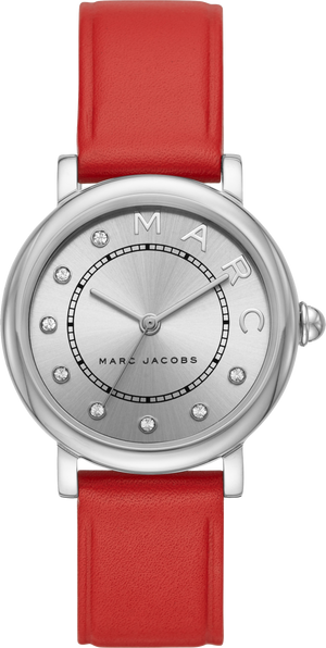 Marc Jacobs Roxy Silver Dial Red Leather Strap Watch for Women - MJ1632 Authentic Buy Shop Now