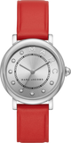 Marc Jacobs Roxy Silver Dial Red Leather Strap Watch for Women - MJ1632 Authentic Buy Shop Now