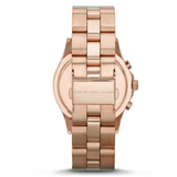 Marc Jacobs Blade Chronograph Brown Dial Rose Gold Steel Strap Watch for Women - MBM3308 Authentic Buy Shop Now