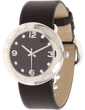 Marc Jacobs Amy Black Dial Black Leather Strap Watch for Women - MBM1140 Authentic Buy Shop Now