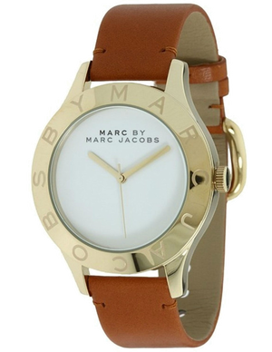 Marc Jacobs Blade White Dial Brown Leather Strap Watch for Women - MBM1218 Authentic Buy Shop Now