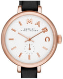 Marc Jacobs Sally White Dial Black Leather Strap Watch for Women - MBM1352 Authentic Buy Shop Now