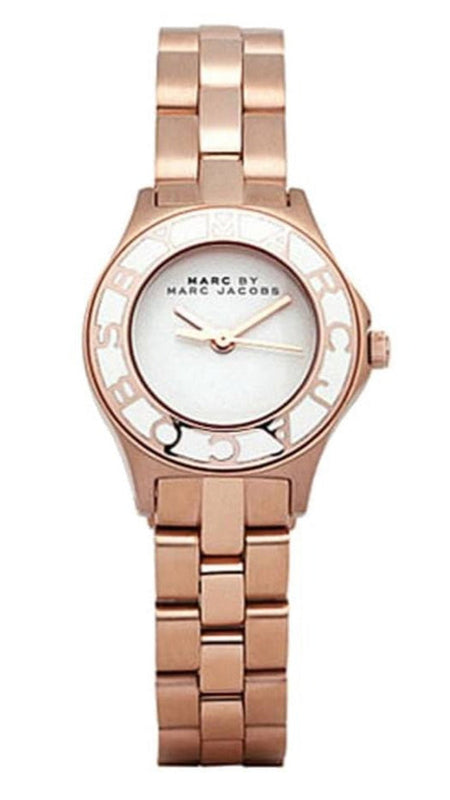 Marc Jacobs Blade White Dial Rose Gold Steel Strap Watch for Women - MBM3076 Authentic Buy Shop Now