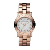 Marc Jacobs Amy White Dial Rose Gold Steel Strap Watch for Women - MBM3077 Authentic Buy Shop Now