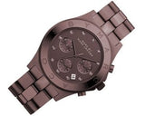 Marc Jacobs Blade Chronograph Brown Dial Brown Steel Strap Watch for Women - MBM3121 Authentic Buy Shop Now