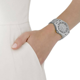 Marc Jacobs Henry Transparent Silver Dial Silver Steel Strap Watch for Women - MBM3205 Authentic Buy Shop Now