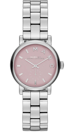 Marc Jacobs Baker Pink Dial Silver Steel Strap Watch for Women - MBM3283 Authentic Buy Shop Now